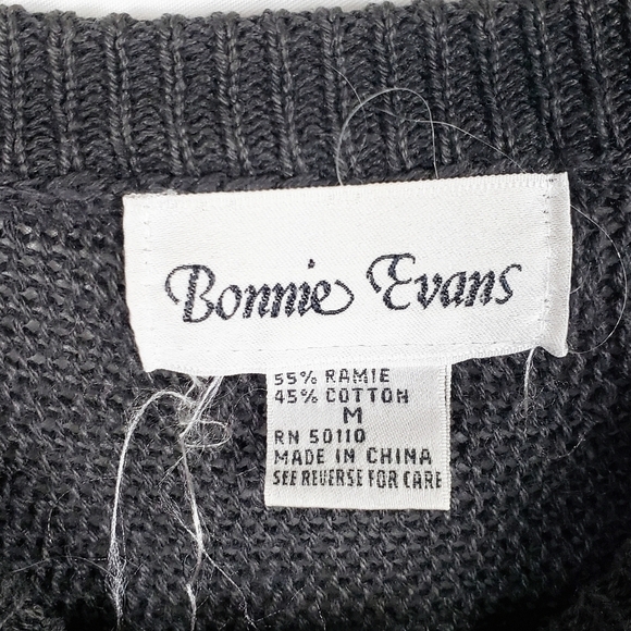 VINTAGE sequin sweater butterfly floral - Picture 4 of 4